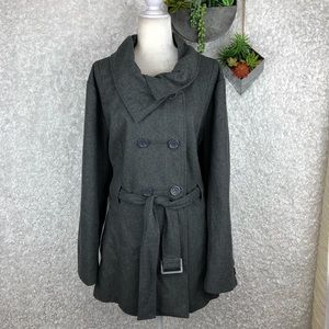 Torrid Wool Blend Pea-Trench Coat | 4X